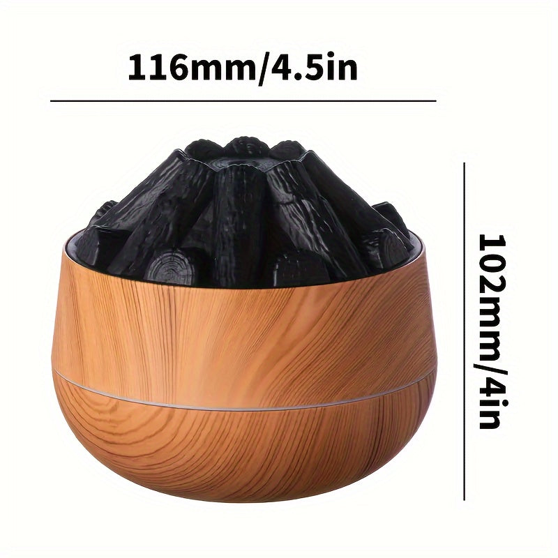Mini Charcoal Fire Humidifier with Realistic Flame Effect