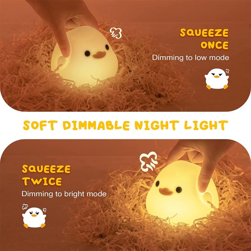 Rechargeable Duck Night Light for Kids with USB Charging