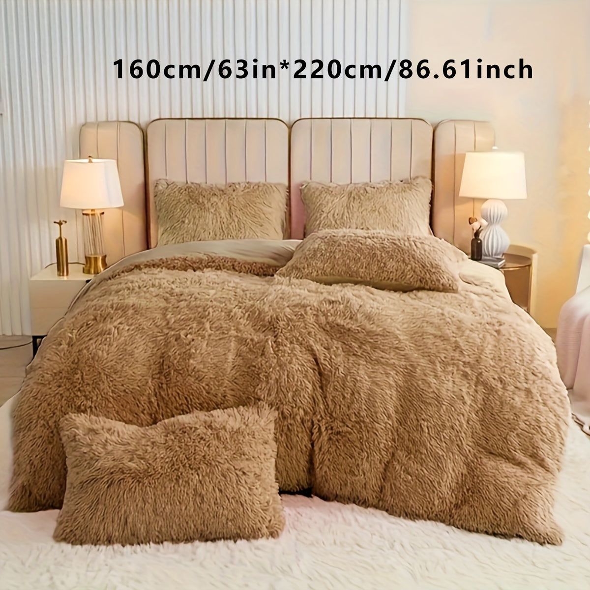 Luxurious Velvet Duvet Cover Set with Pillowcases for All-Season Comfort