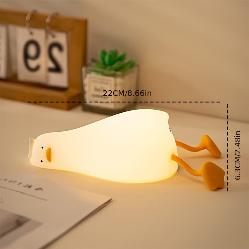 Rechargeable Dimmable Silicone Duck Night Light
