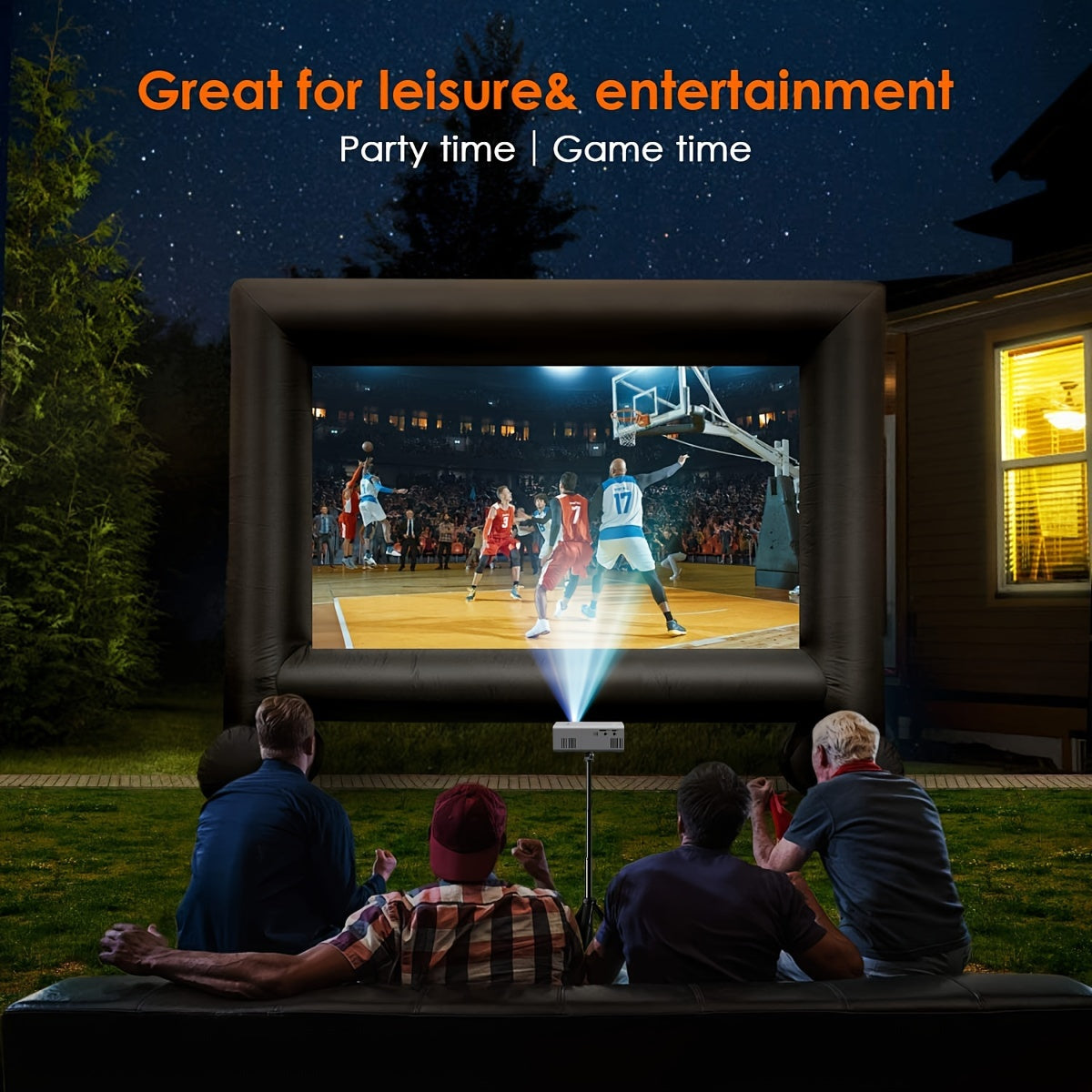 3000 Lumen Portable Mini Projector with HDMI and USB Connectivity