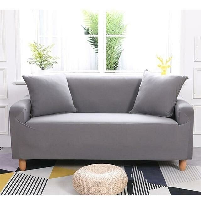 Stretchable Slipcover Sofa Protector in Plain Color