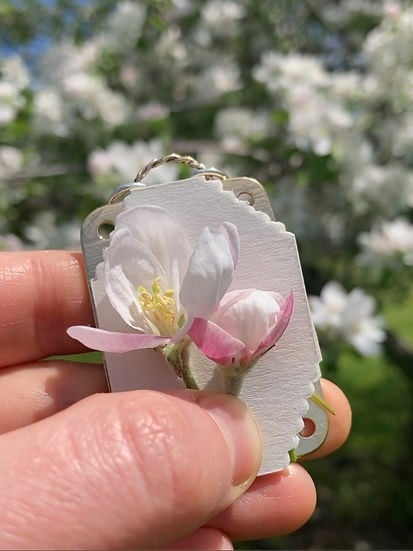 Mini Flower Press with Brass and Silver Details - Portable Botanical Keepsake Maker
