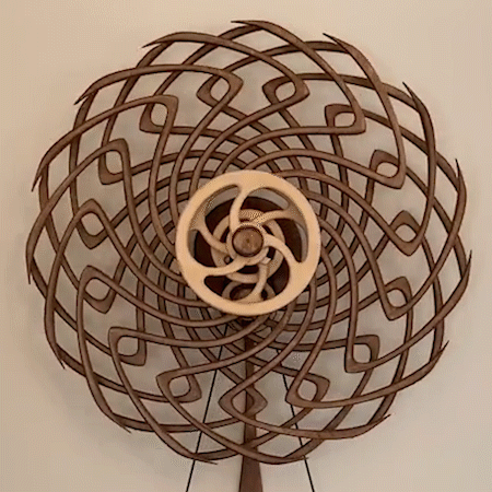 Handmade Kinetic Wooden Sculpture - Boomerang or Vice Versa Design