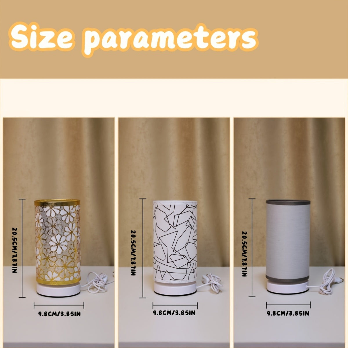 USB Adjustable Modern Cylinder Table Lamp with Warm LED Light