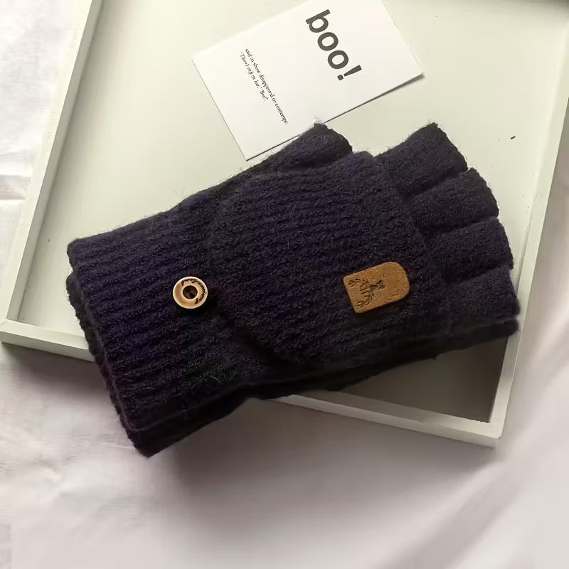 Fingerless Knit Winter Gloves for Warmth and Flexibility