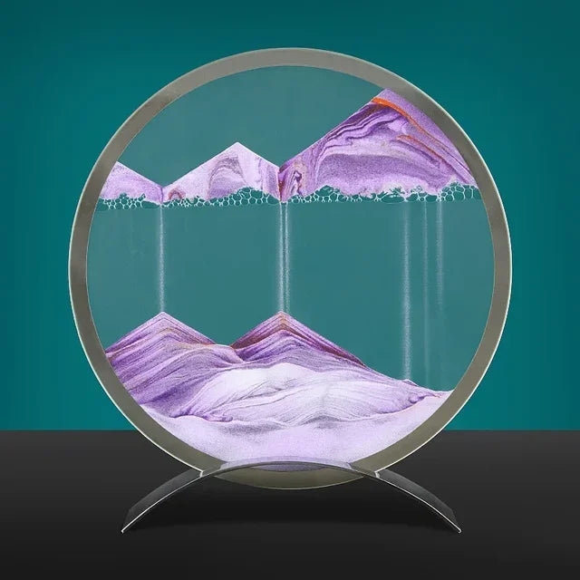 Dynamic Sand Art Table Lamp with Adjustable Speed and Warm LED Light