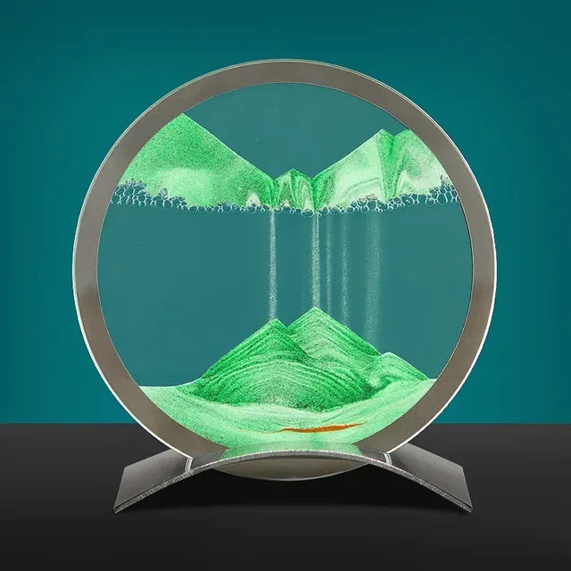 Dynamic Sand Art Table Lamp with Adjustable Speed and Warm LED Light
