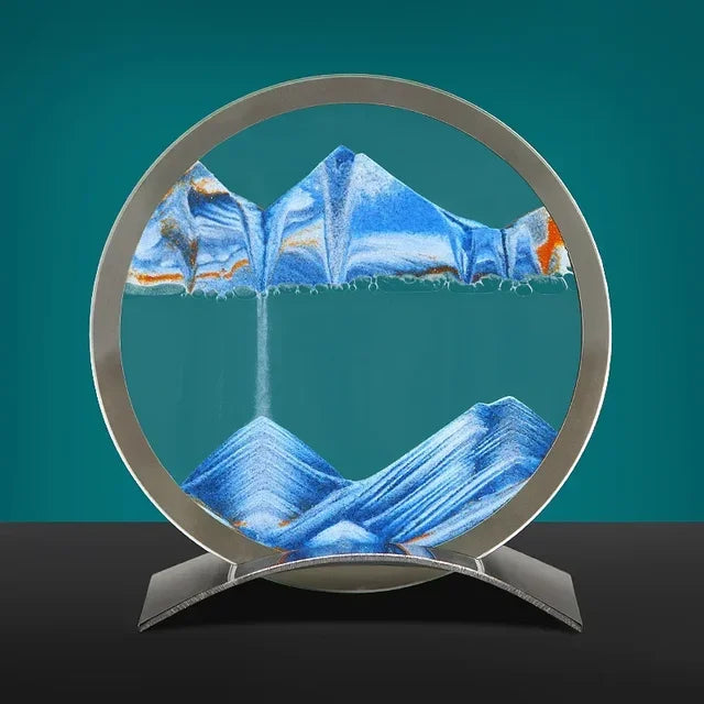 Dynamic Sand Art Table Lamp with Adjustable Speed and Warm LED Light