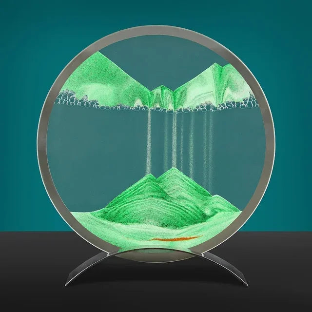 Dynamic Sand Art Table Lamp with Adjustable Speed and Warm LED Light
