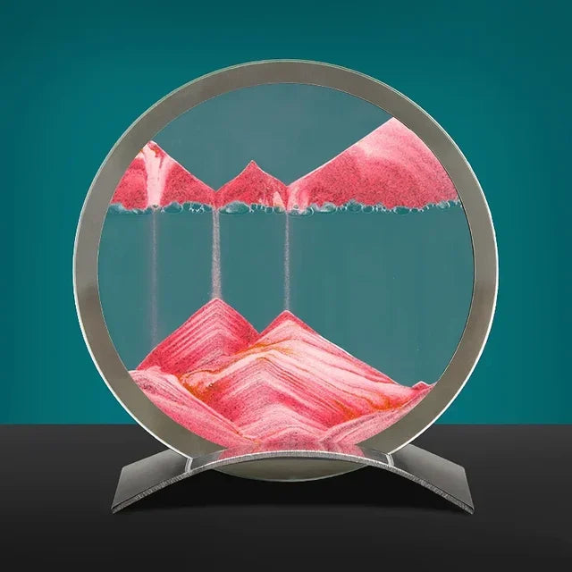 Dynamic Sand Art Table Lamp with Adjustable Speed and Warm LED Light