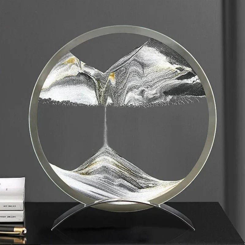 Dynamic Sand Art Table Lamp with Customizable Speed and Gentle Illumination