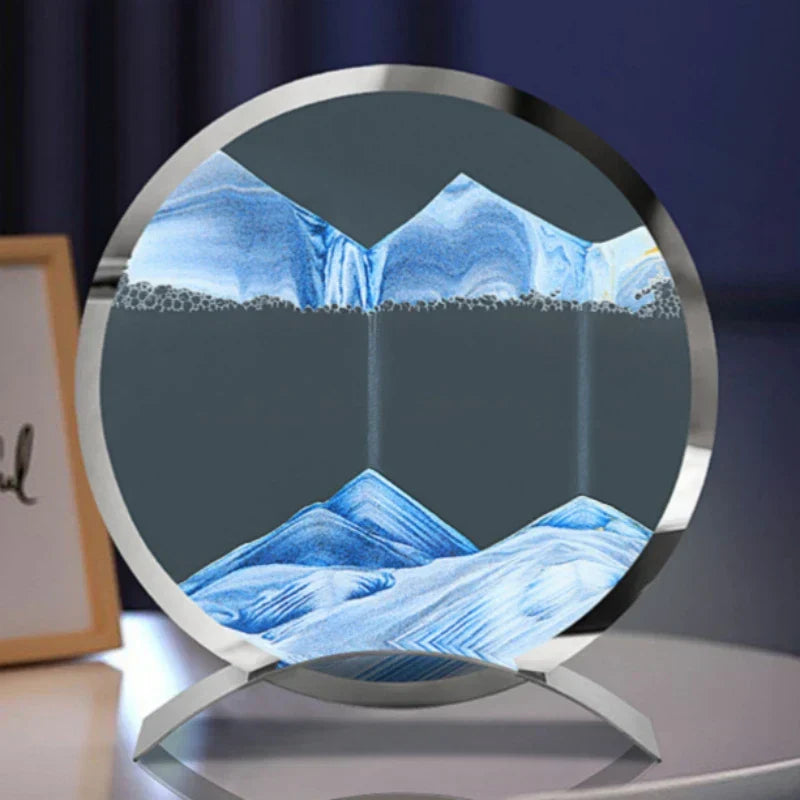 Dynamic Sand Art Table Lamp with Customizable Speed and Gentle Illumination