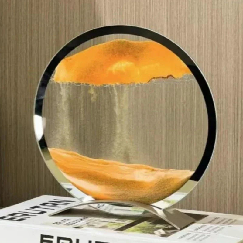 Dynamic Sand Art Table Lamp with Customizable Speed and Gentle Illumination