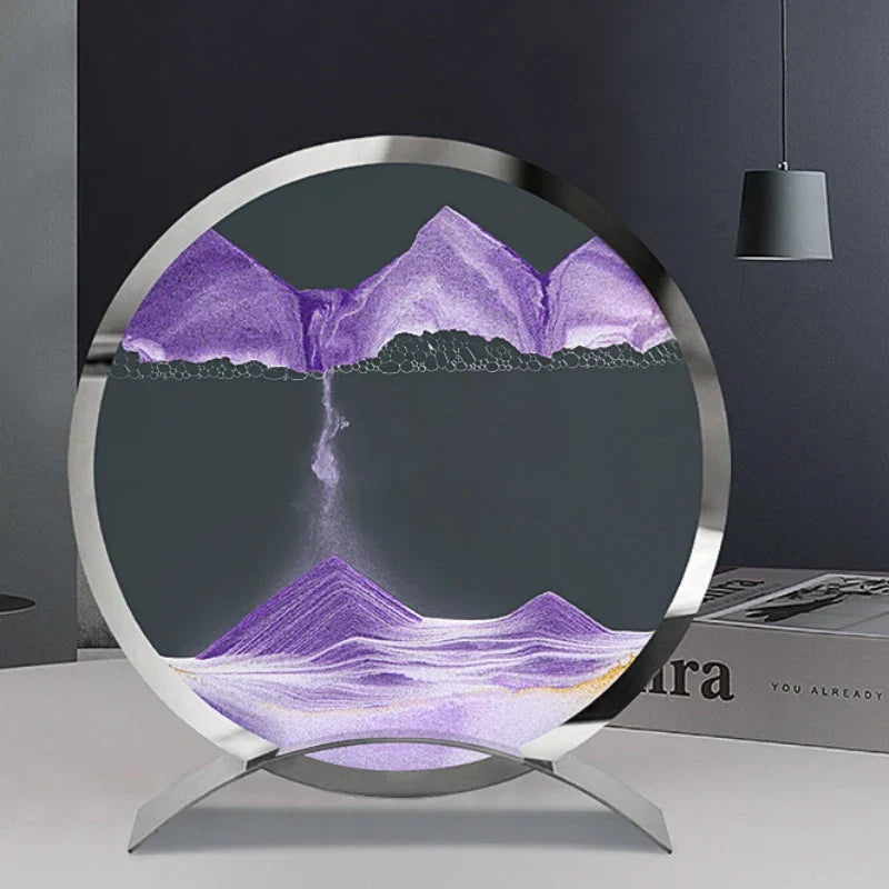 Dynamic Sand Art Table Lamp with Adjustable Speed and Warm LED Light