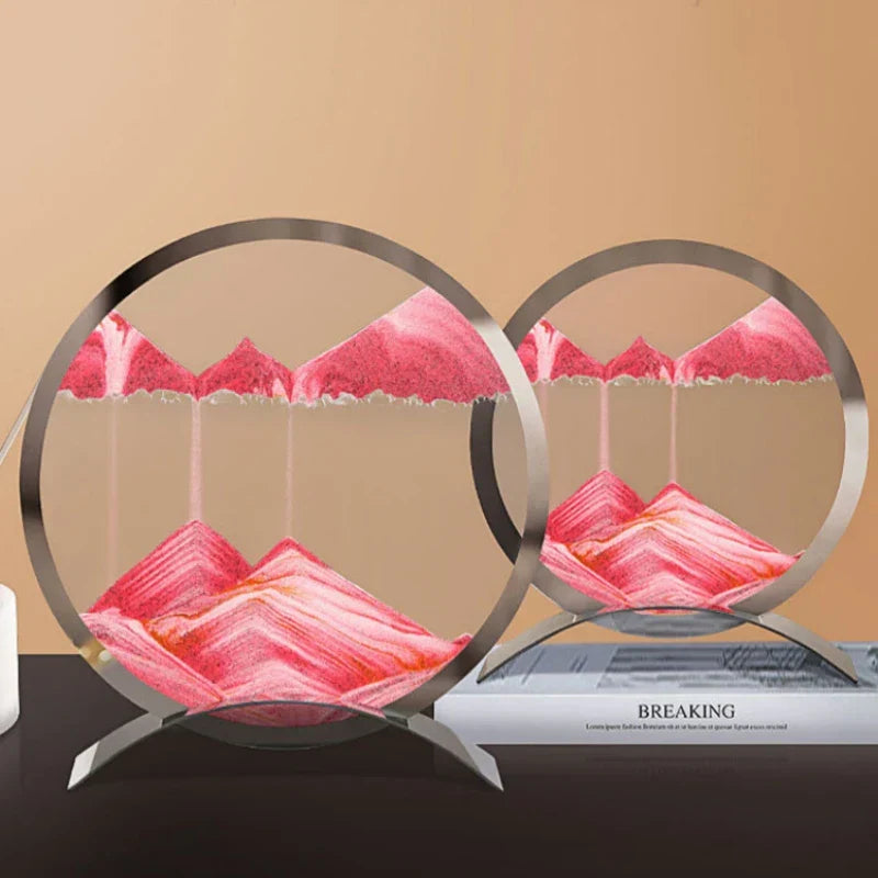 Dynamic Sand Art Table Lamp with Adjustable Speed and Warm LED Light