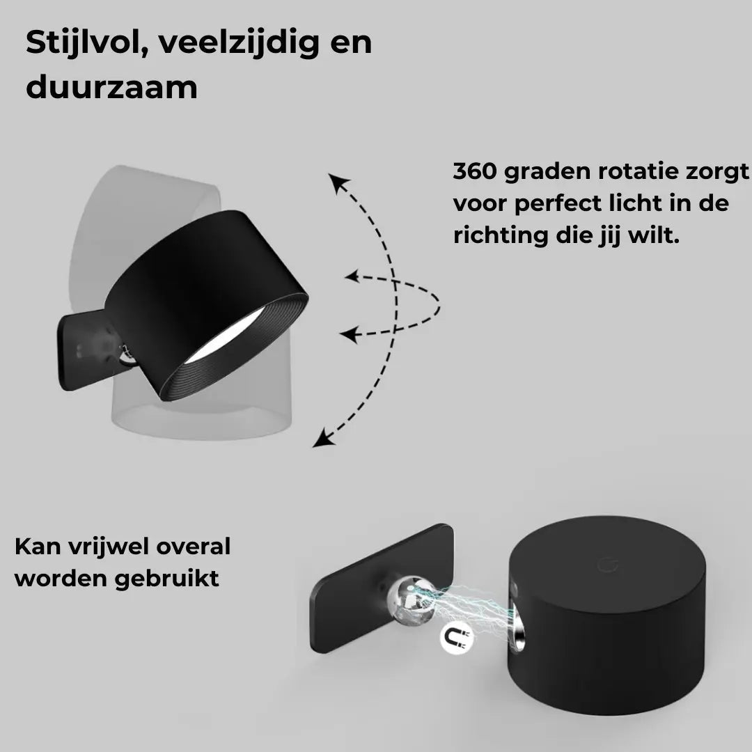 Rechargeable Wireless 360° Swivel Wall Lamp