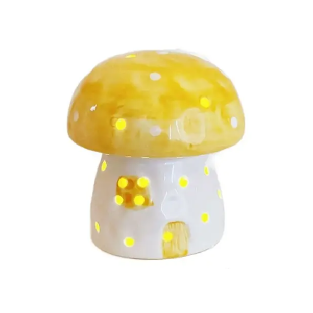 Ceramic Mushroom Night Light with Calming Glow