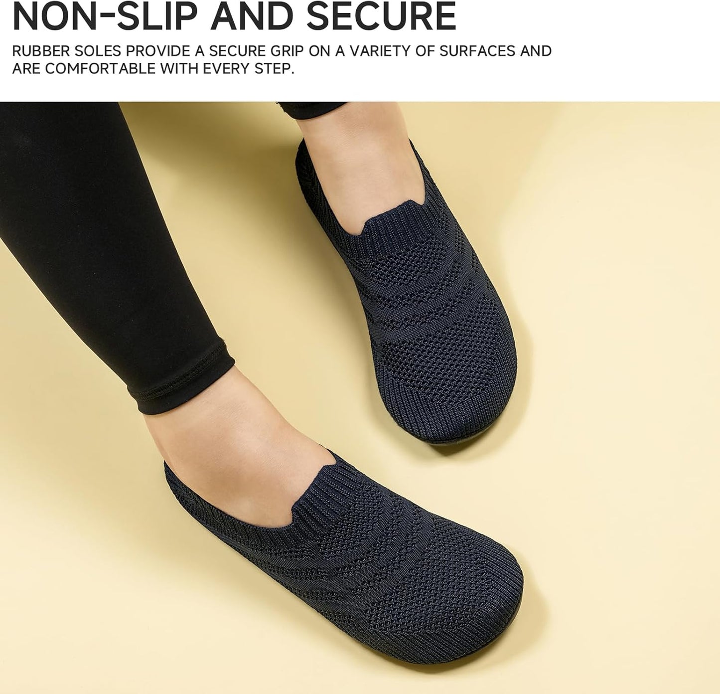 Men's Lightweight Knit Slip-On Barefoot Walking Shoes