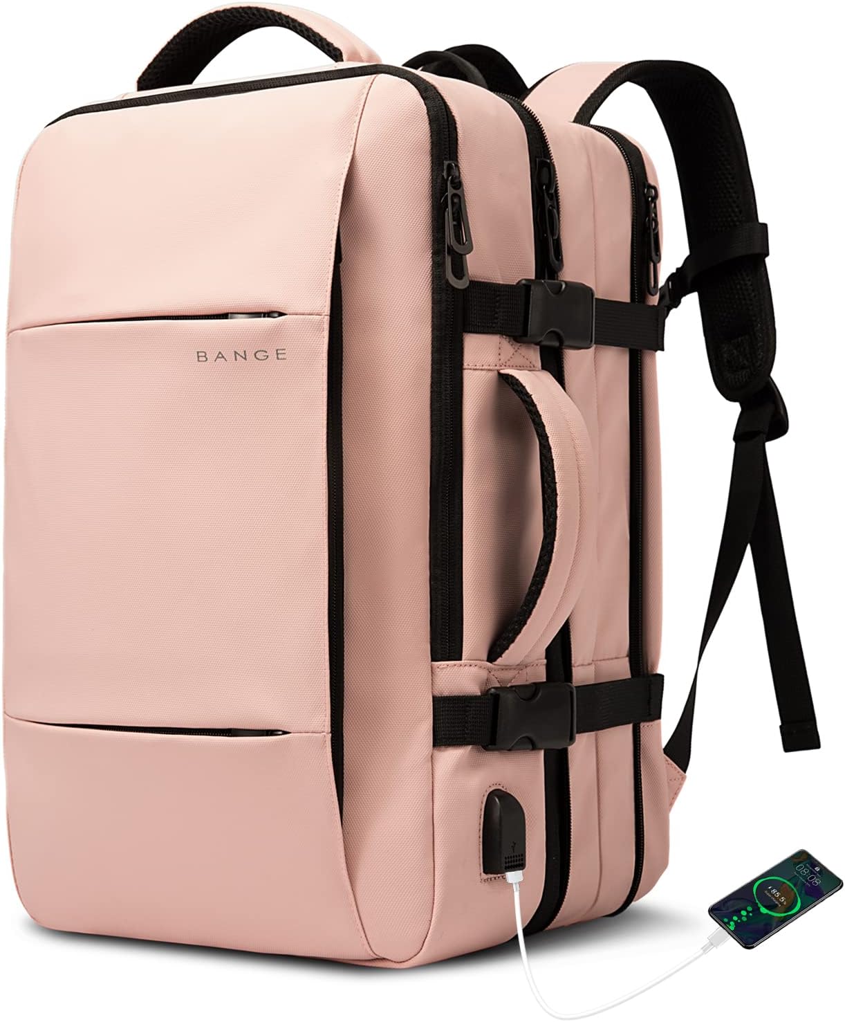 Expandable Waterproof Travel Backpack 26-45L with Laptop Sleeve and Duffle Carry