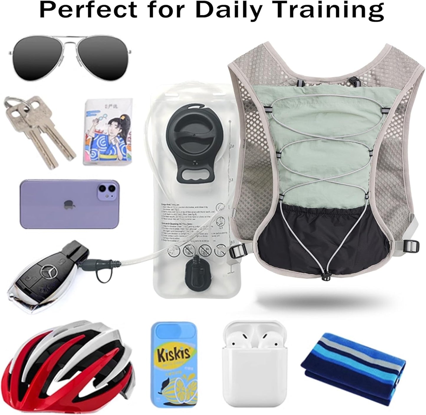 Ultra-Light Hydration Running Vest with 2L Bladder