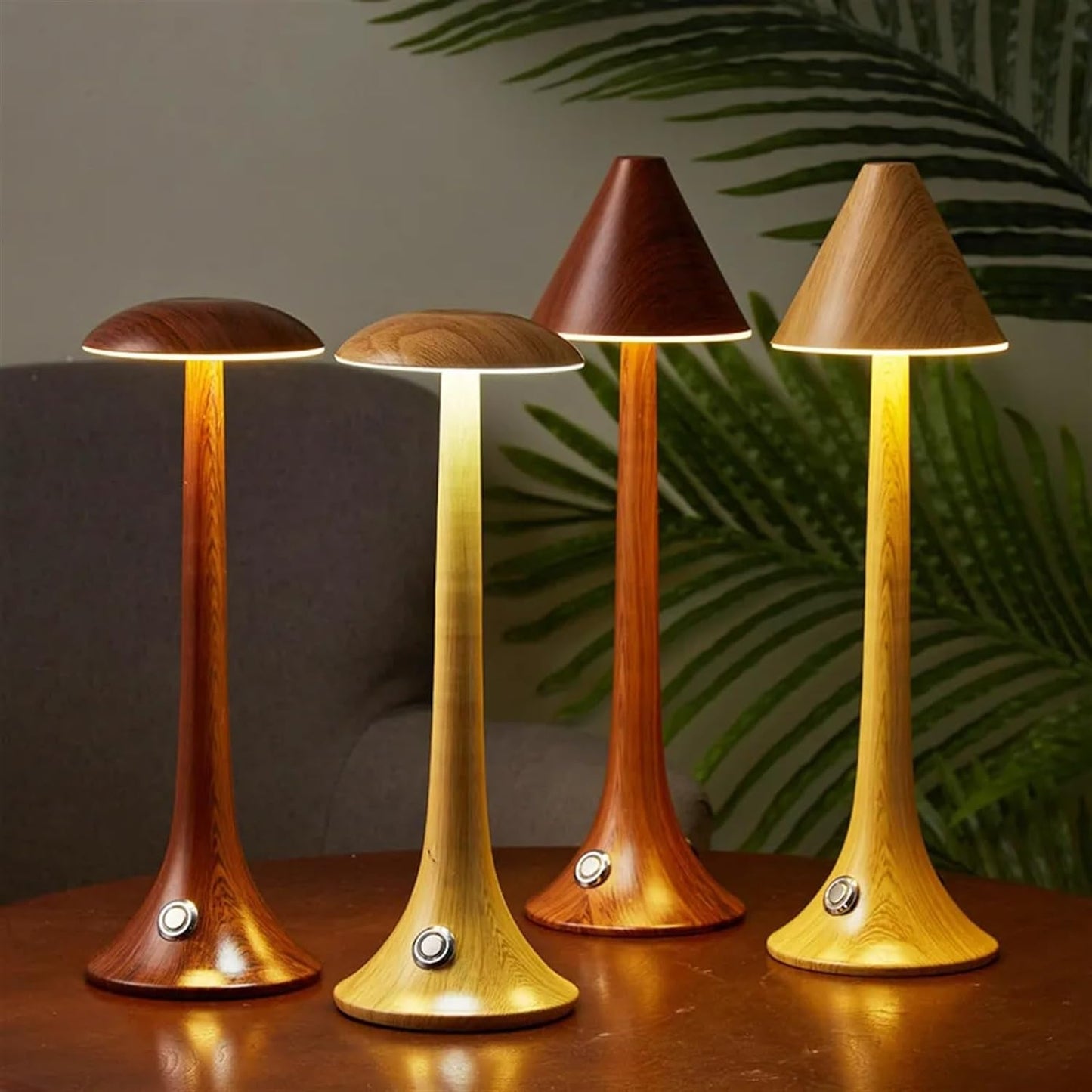 Rechargeable LED Mushroom Table Lamp with Touch Control