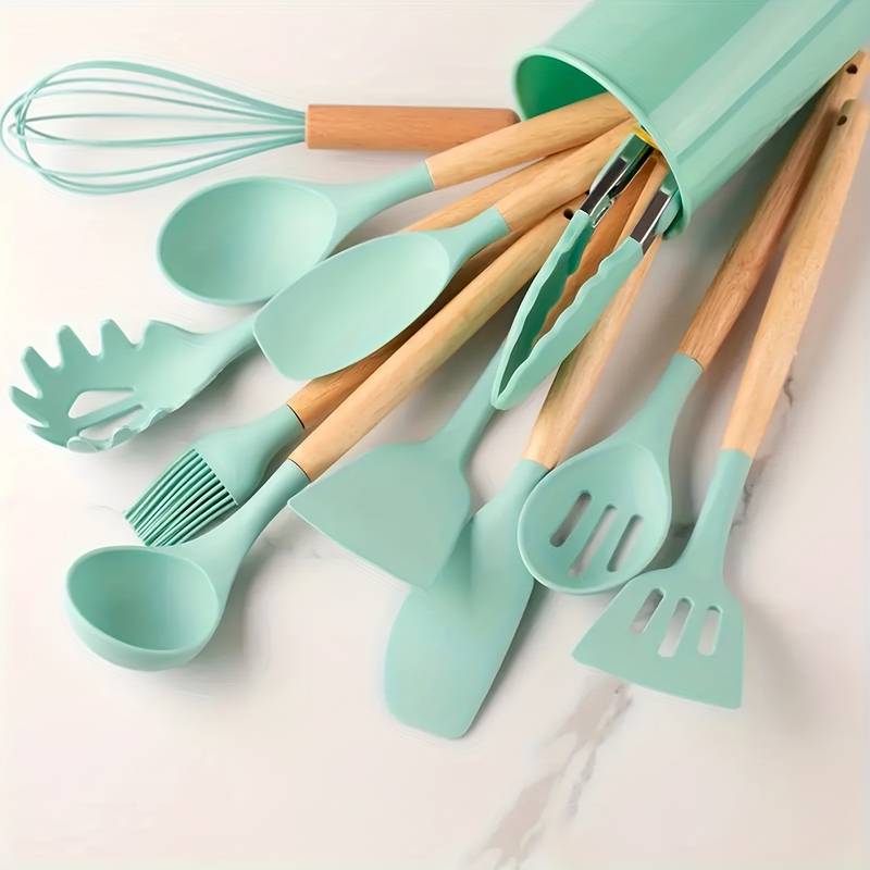 Silicone Kitchen Utensil Set - Heat and Scratch Resistant