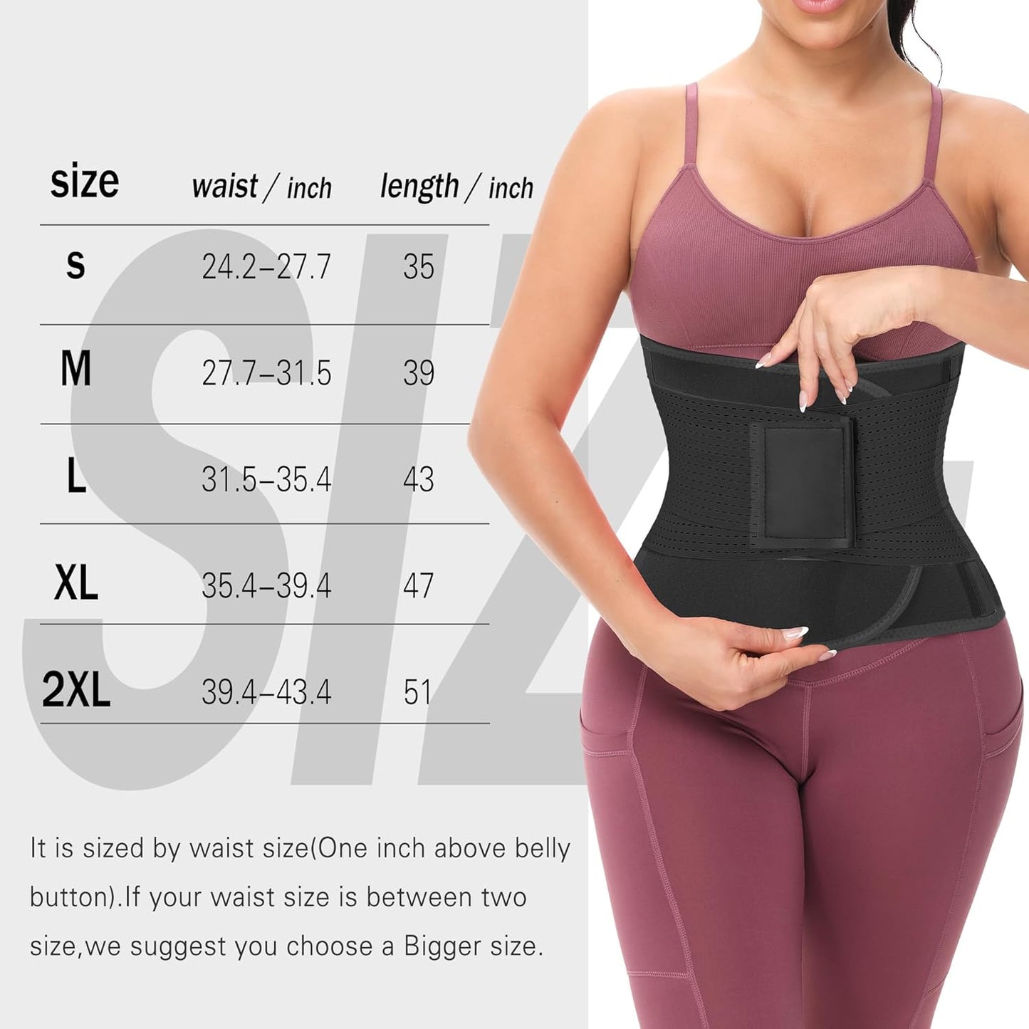 Neoprene Waist Trainer Belt with Lumbar Support for Men and Women