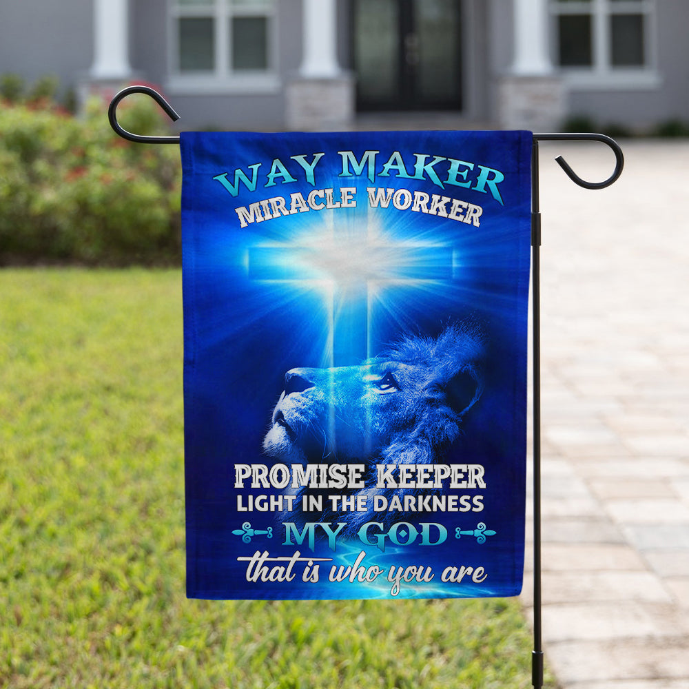 Way Maker Miracle Worker Jesus Christ Double-Sided Canvas Flag