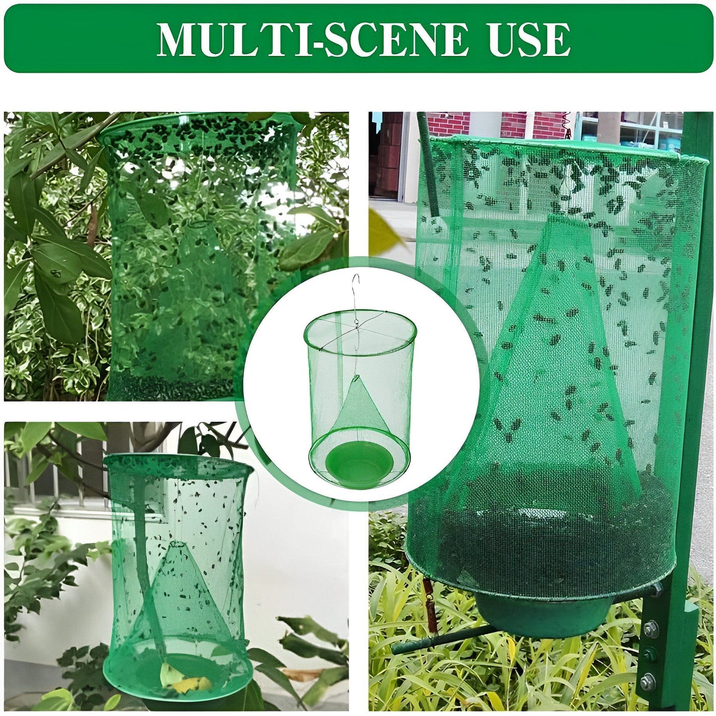 Eco-Friendly Reusable Fly Trap with Natural Bait