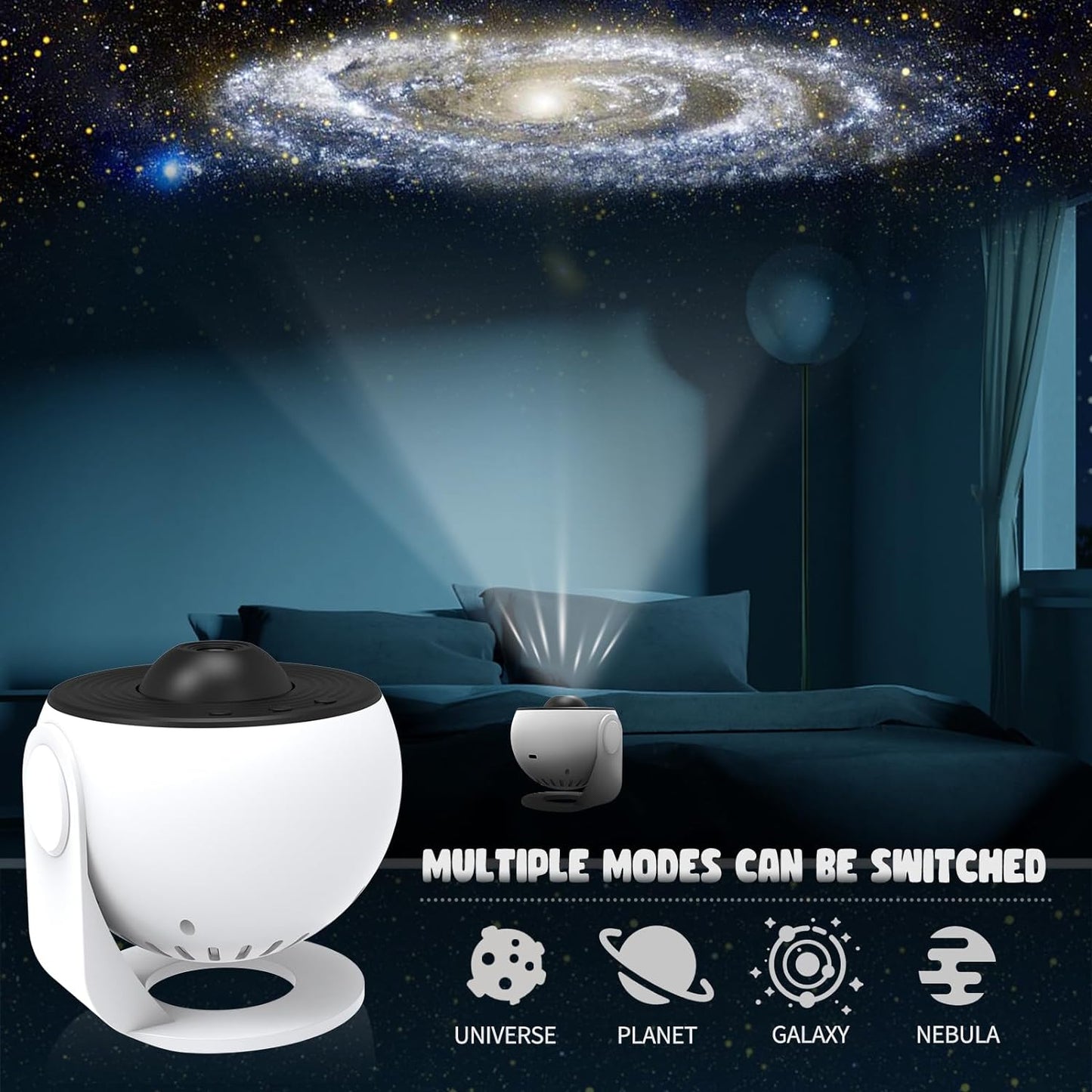 360° Rotating Planetarium Projector with 12 Effects and Timer