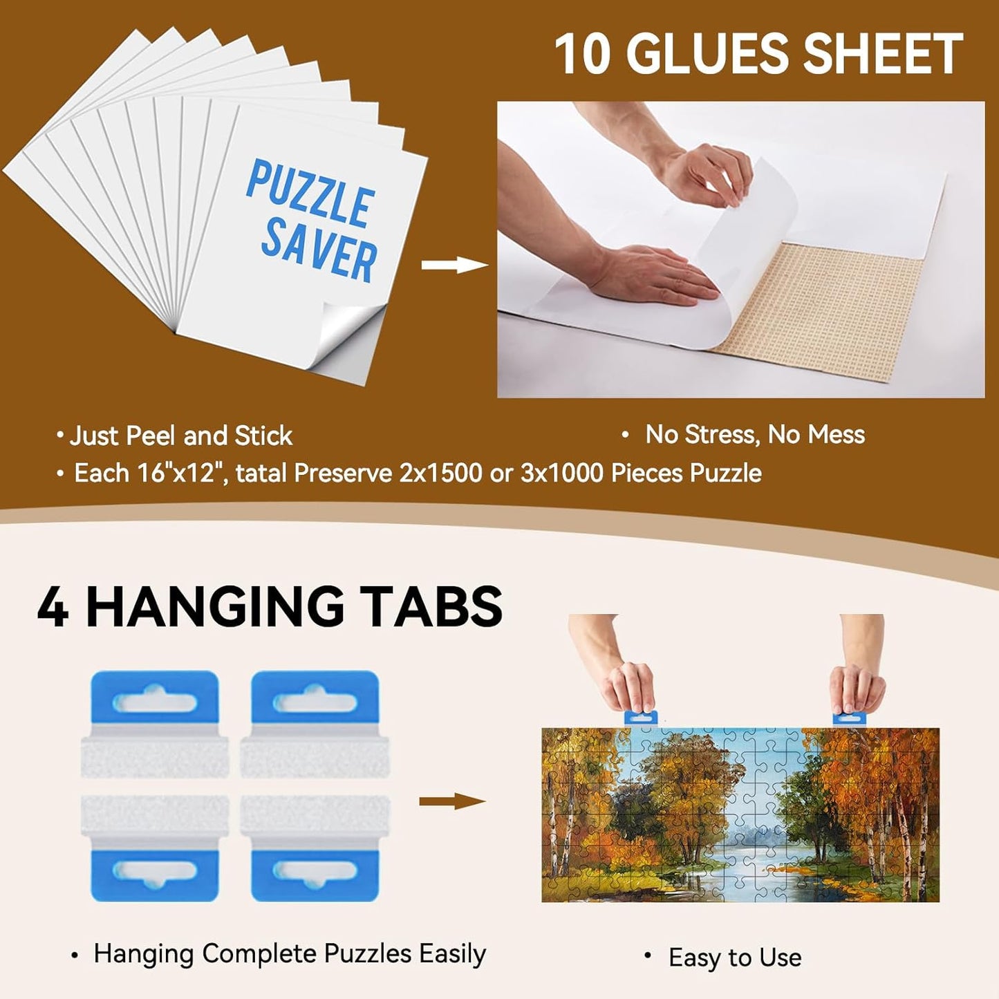 Foldable Puzzle Table with Drawers for 1500-Piece Puzzles