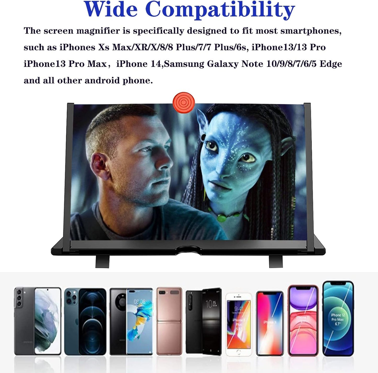 16 Inch Portable Phone Screen Magnifier with HD Zoom and Anti-Slip Design