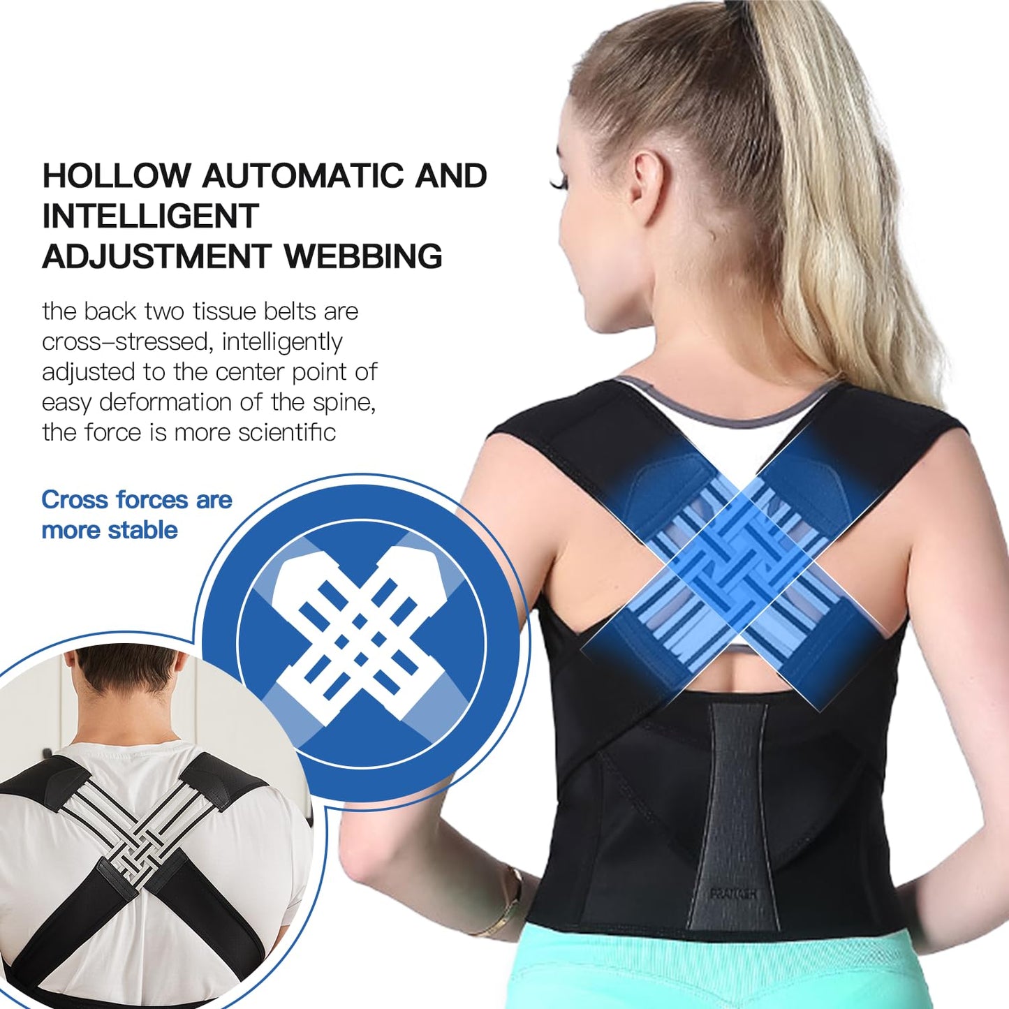 Adjustable Back Posture Corrector for Spine Alignment