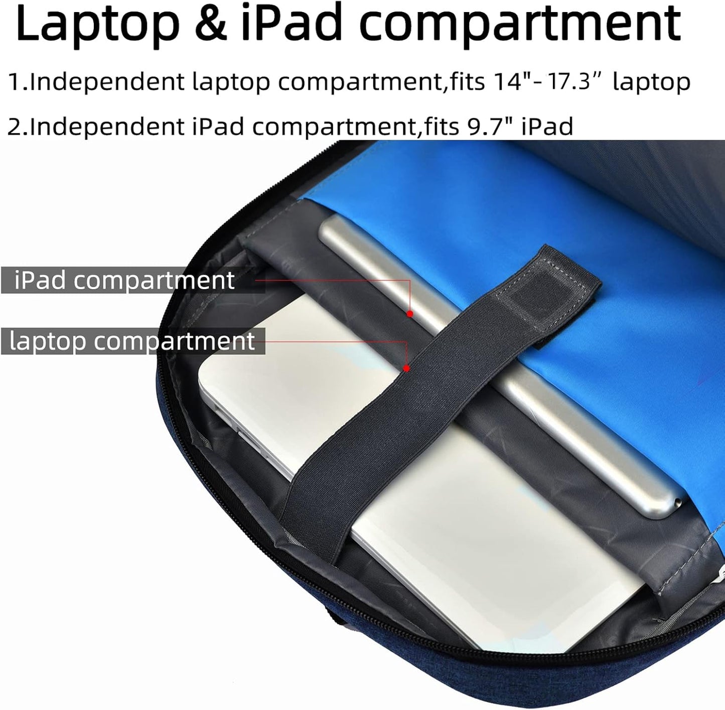 Water-Resistant Laptop Backpack with USB Port and Anti-Theft Design
