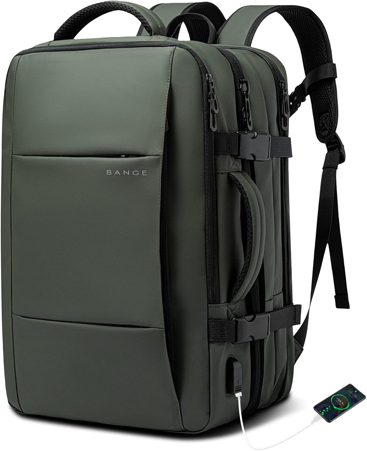 Expandable Waterproof Travel Backpack 26-45L with Laptop Sleeve and Duffle Carry