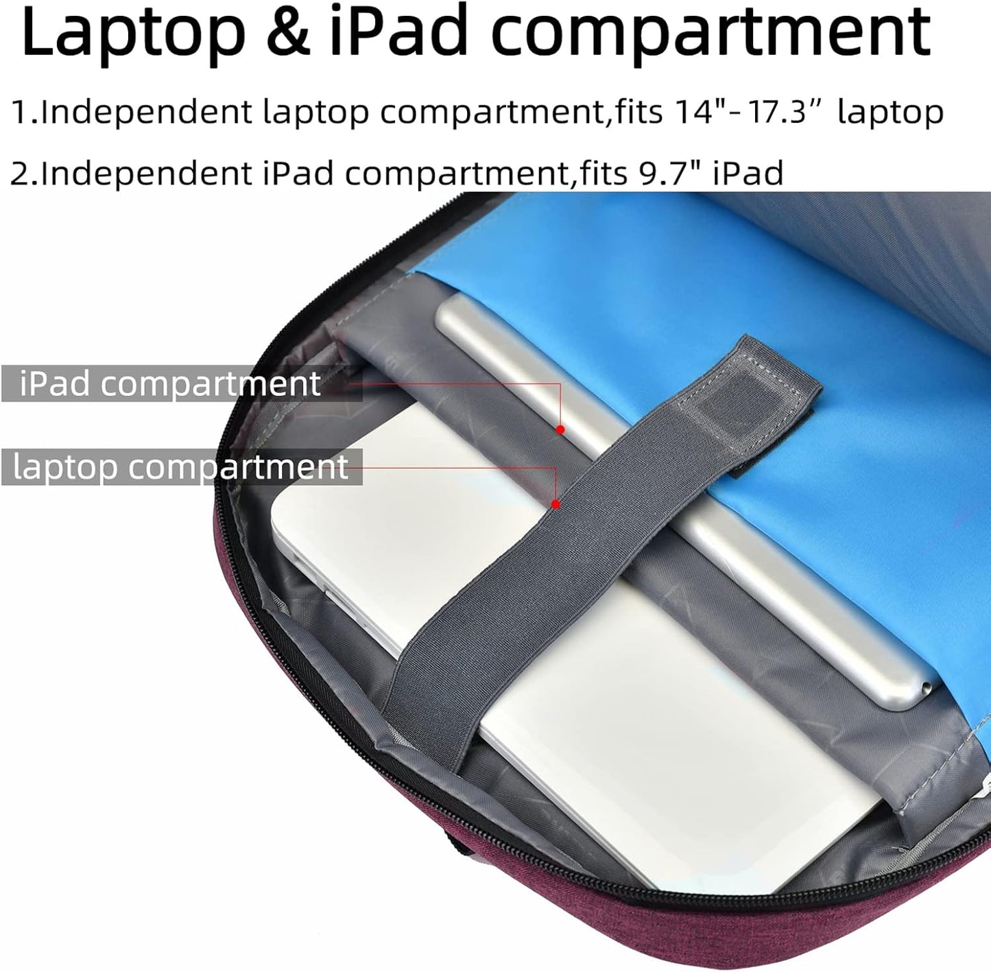 Water-Resistant Laptop Backpack with USB Port and Anti-Theft Design