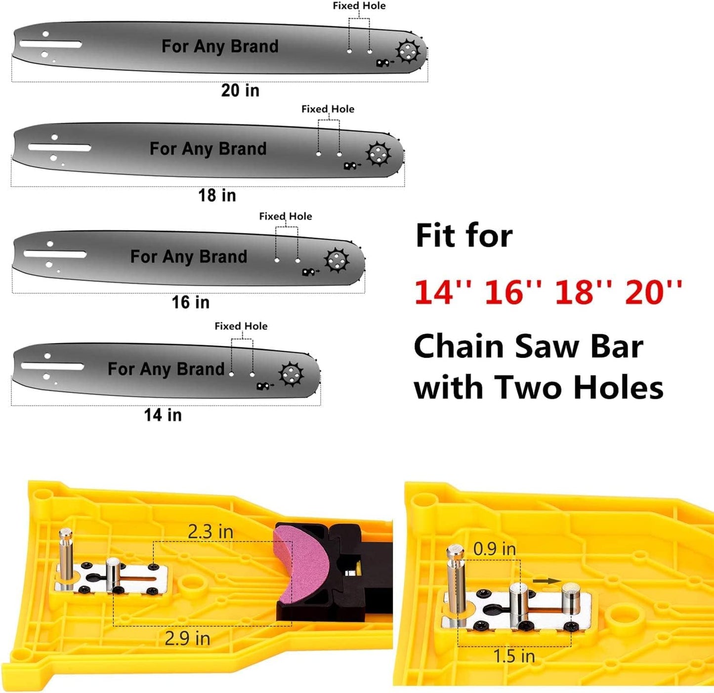 Chainsaw Chain Sharpener with Quick Sharpening Attachment