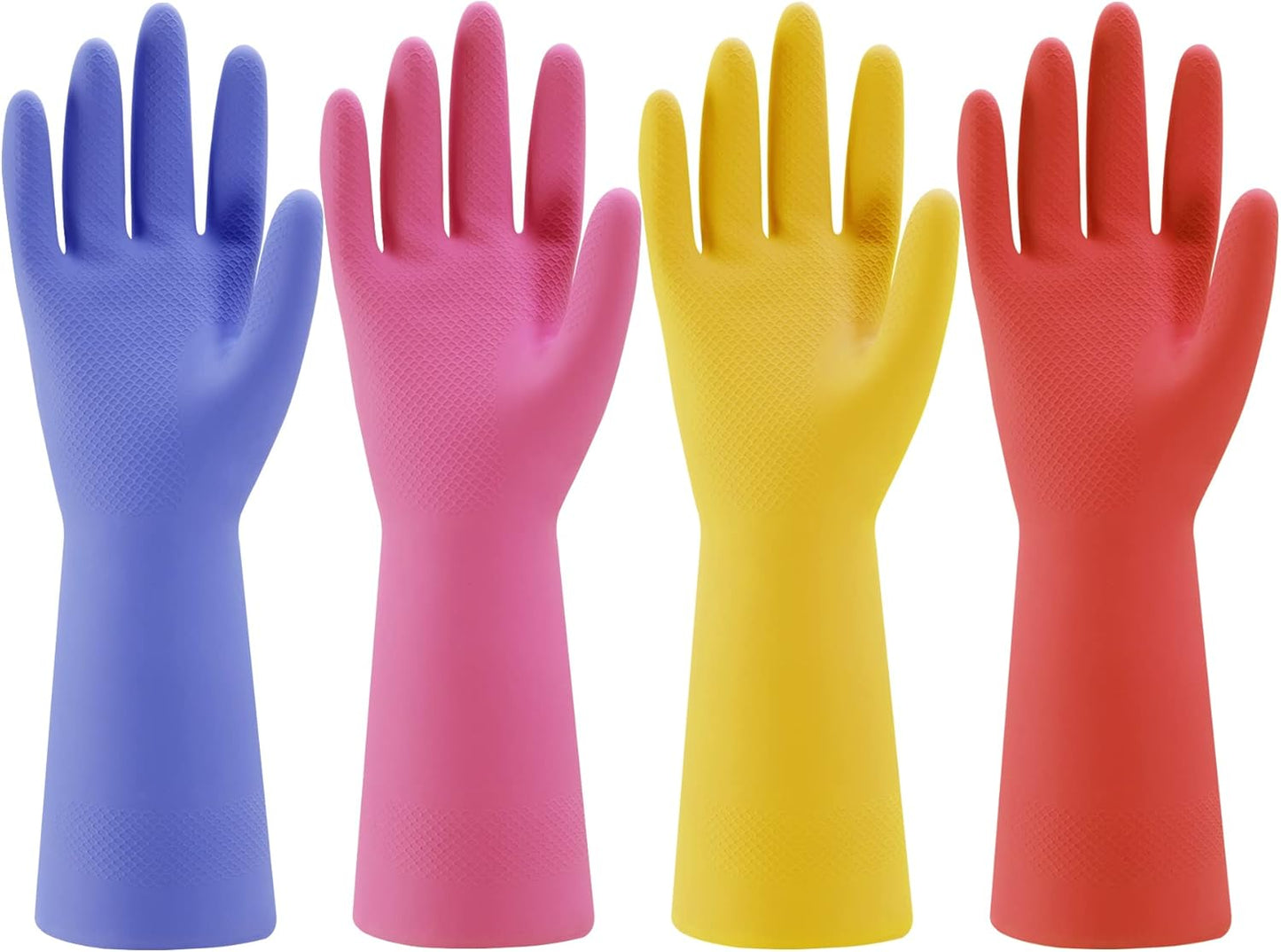 Non-Slip Rubber Cleaning Gloves Set for Dishwashing and Household Chores