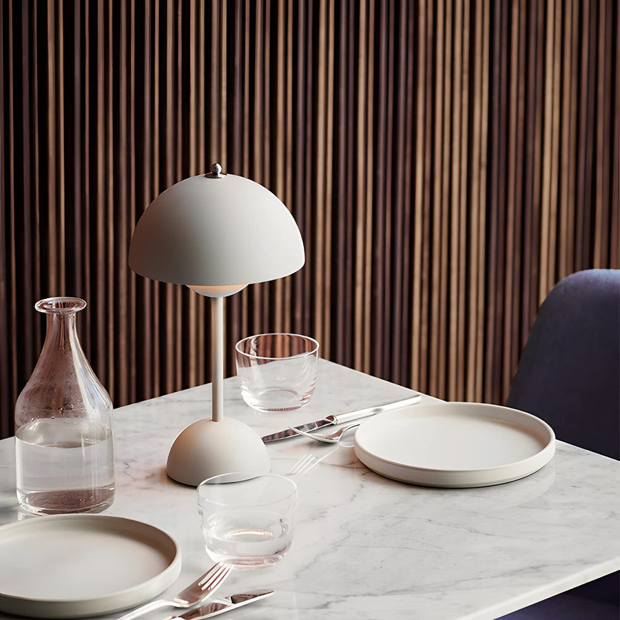 Rechargeable Mushroom Table Lamp with Touch Control - Minimalist Design