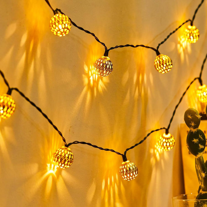 Moroccan Style Waterproof Solar String Lights