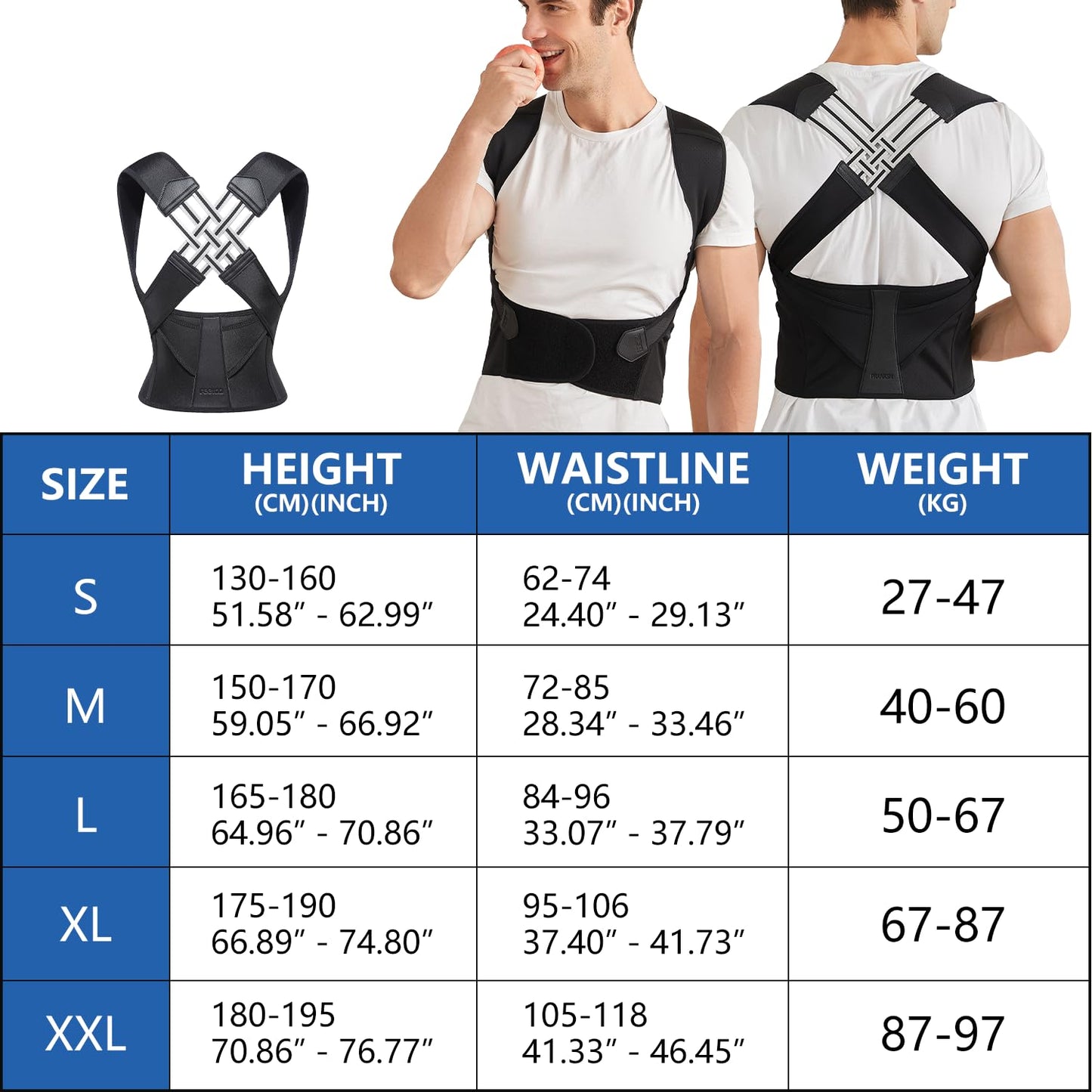 Adjustable Back Posture Corrector for Spine Alignment