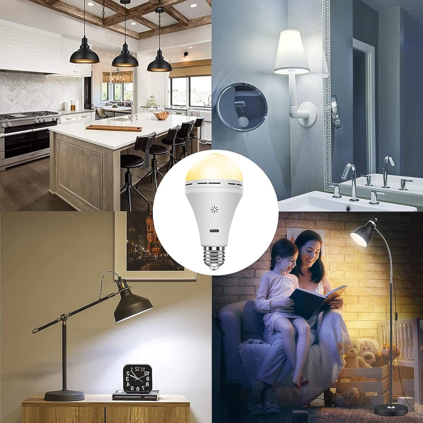 Rechargeable Wireless LED Table Lamp - Dimmable & Portable
