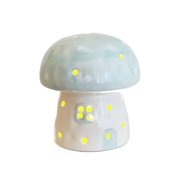 Ceramic Mushroom Night Light with Calming Glow