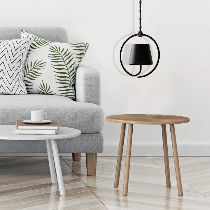 Adjustable Scandi LED Pendant Light in Black or White