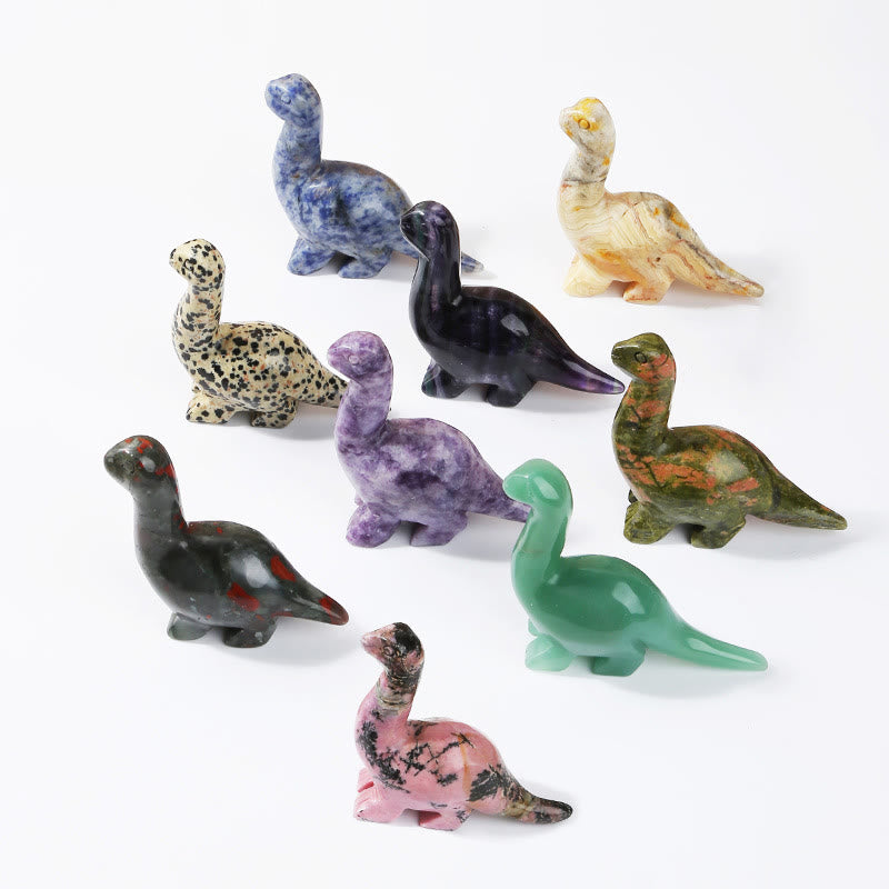 Crystal Dinosaur Gemstone Decor 2.5 Inch Natural Stone Figurine
