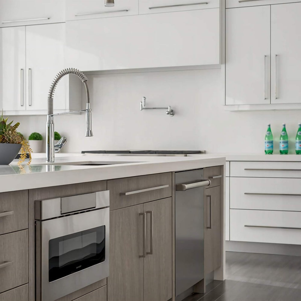 Brushed Nickel Stainless Steel Cabinet Pulls - Square Design