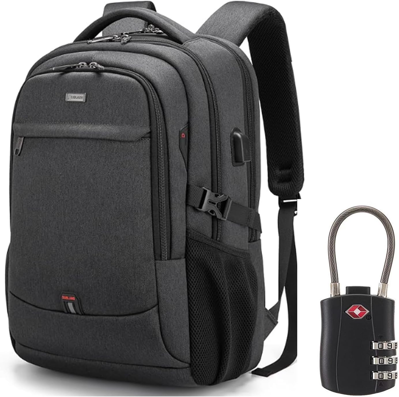 Water-Resistant Laptop Backpack with USB Port and Anti-Theft Design