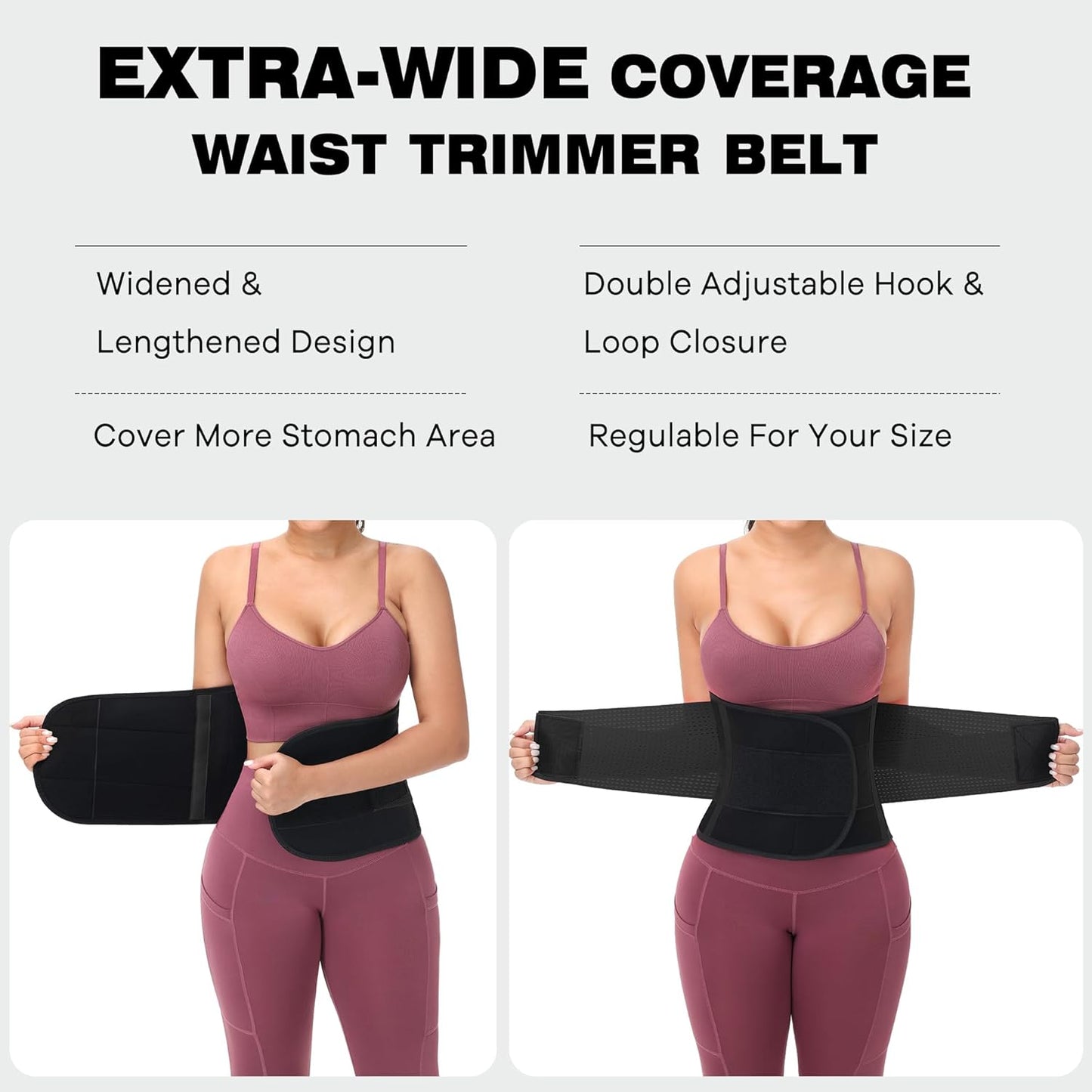Neoprene Waist Trainer Belt with Lumbar Support for Men and Women