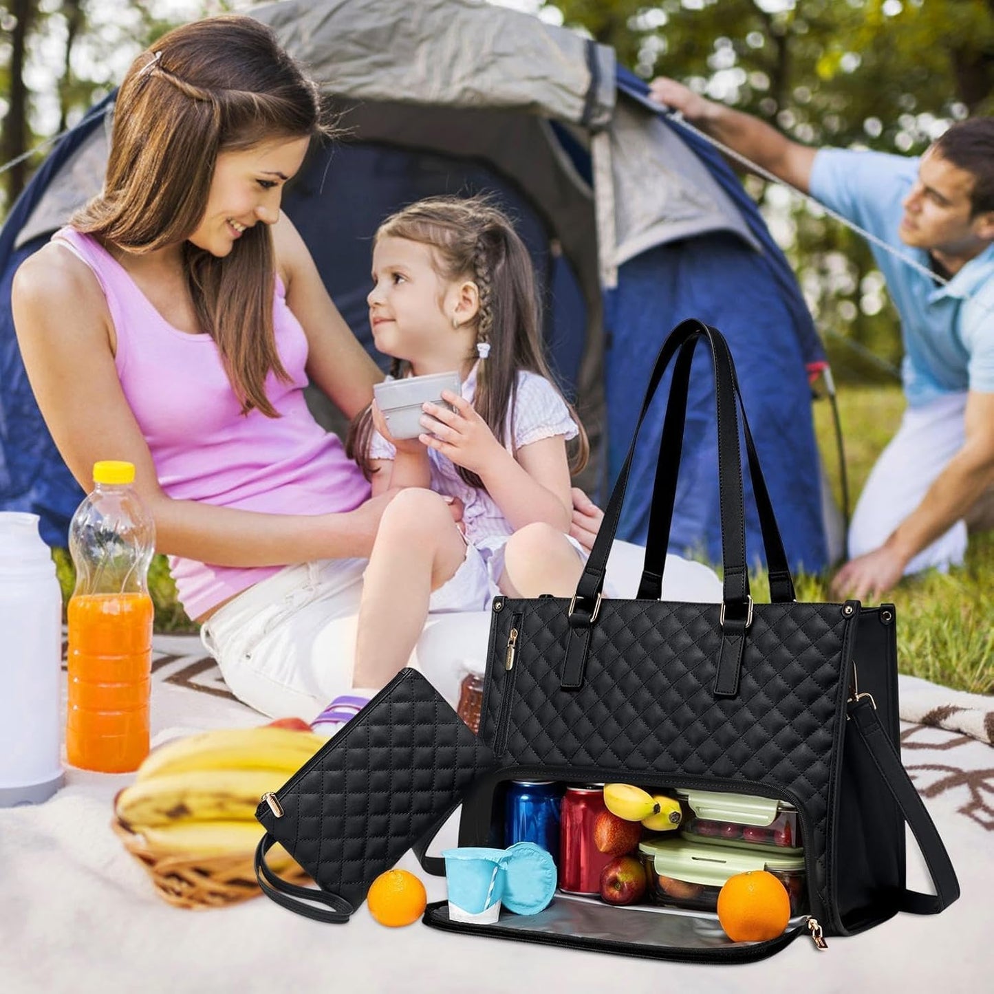 Insulated 2-in-1 Lunch and Laptop Tote Bag